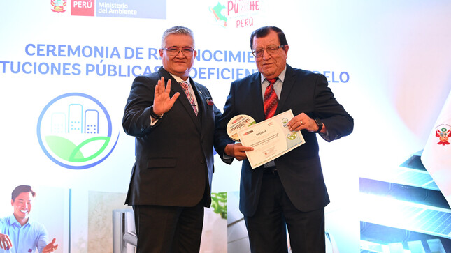 La empresa fue reconocida por el Minam como una de las entidades públicas que más contribuye al desarrollo sostenible.