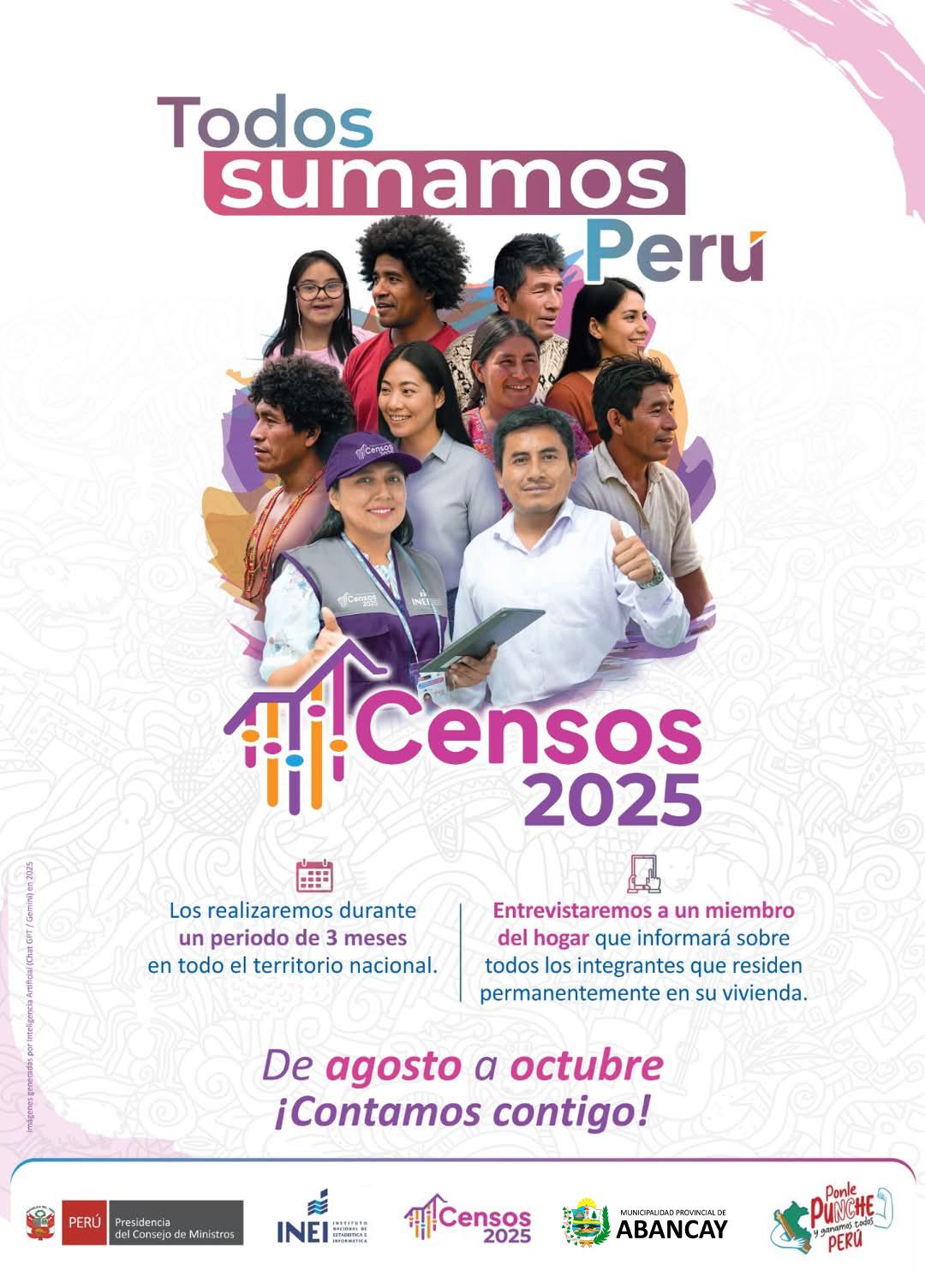 ✅ ¡CENSOS 2025! 🗓️ De agosto a octubre