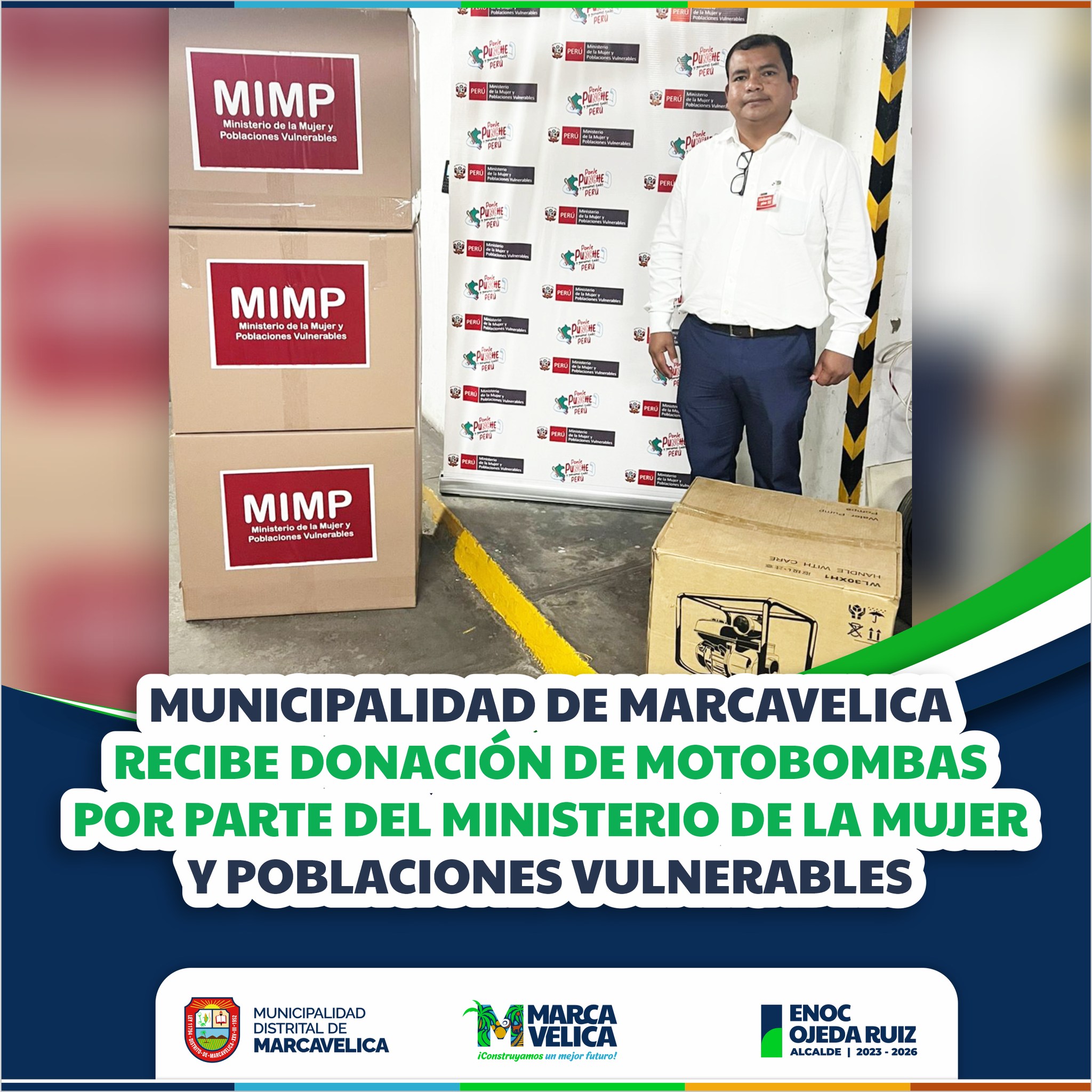 Entrega de motobombas de alta capacidad para afrontar las emergencias climáticas y atender con mayor eficiencia a l población en situaciones vulnerables
