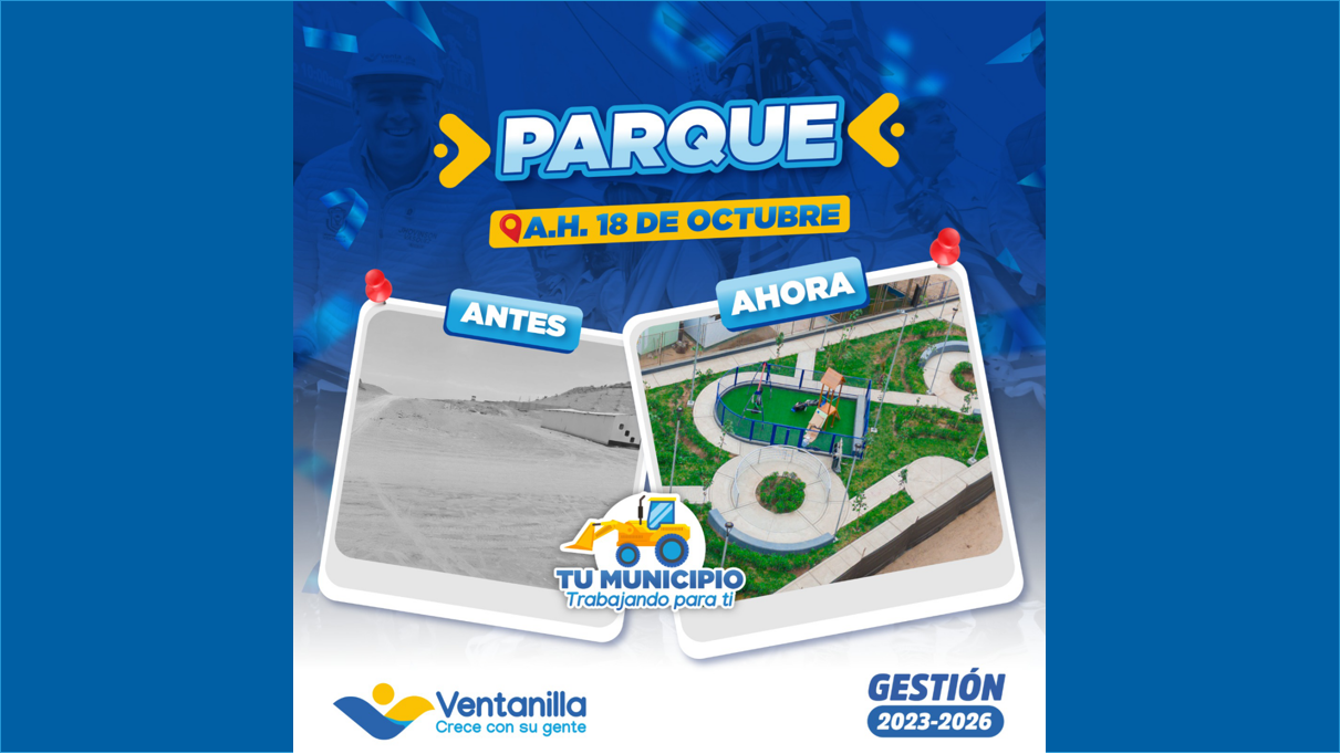 🌳 Tras años de olvido, el A.H. 18 de Octubre en Parque Porcino tiene un nuevo parque recreativo. Más áreas verdes y espacios seguros para todos. 🏞️