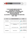 Vista preliminar de documento Plan de implementacion del SGSI