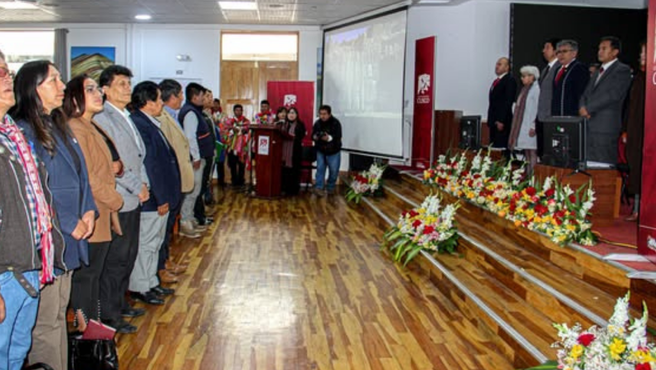 Consejeros regionales del gobierno regional de Cusco, participan de la Audiencia Pública regional de rendición de cuentas del ejecutivo regional Cusco.