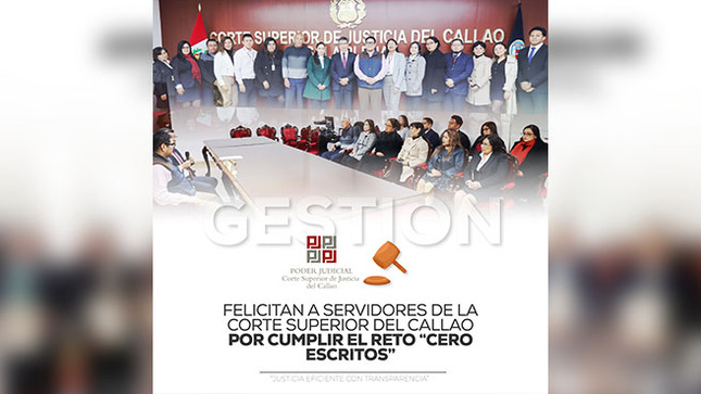 Felicitan a servidores de la Corte Superior de Justicia del Callao por cumplir el reto “Cero Escritos” 