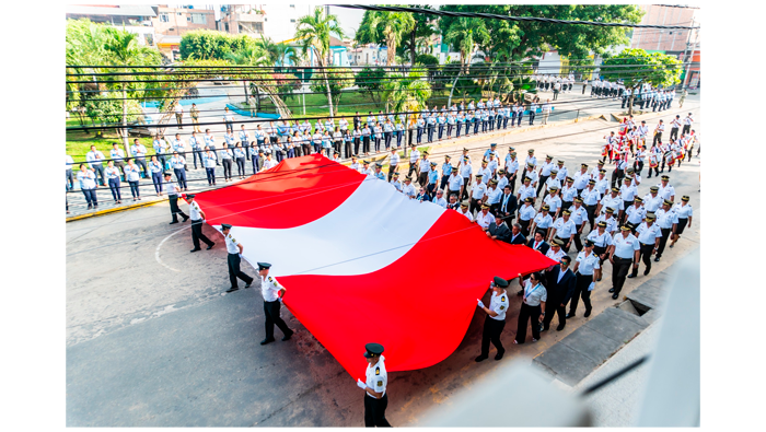 Conmemoración del 142 aniversario de la batalla de Arica y renovación del juramento de fidelidad a la bandera. 