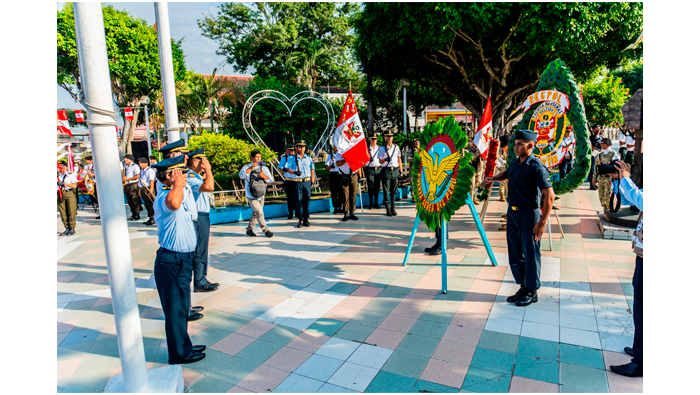 Conmemoración del 142 aniversario de la batalla de Arica y renovación del juramento de fidelidad a la bandera. 