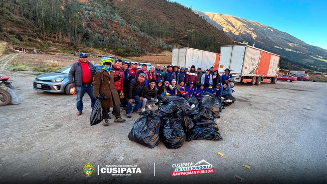 Unidos por un planeta limpio, Cusipata celebra el dΓa mundial del medio ambiente con exitosa campaΓ±a de limpieza