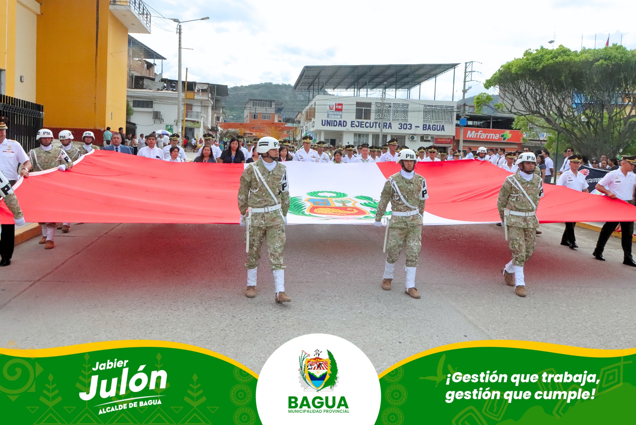 Bagua conmemora el 145Β° Aniversario de la Batalla de Arica y RenovaciΓ³n del Juramento a la Bandera.