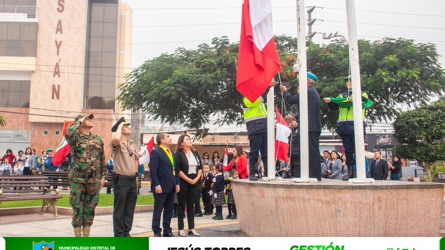 #ActoCívico SAYÁN CONMEMORA EL 145° ANIVERSARIO DE LA BATALLA DE ARICA Y RENOVACIÓN DEL JURAMENTO A LA BANDERA