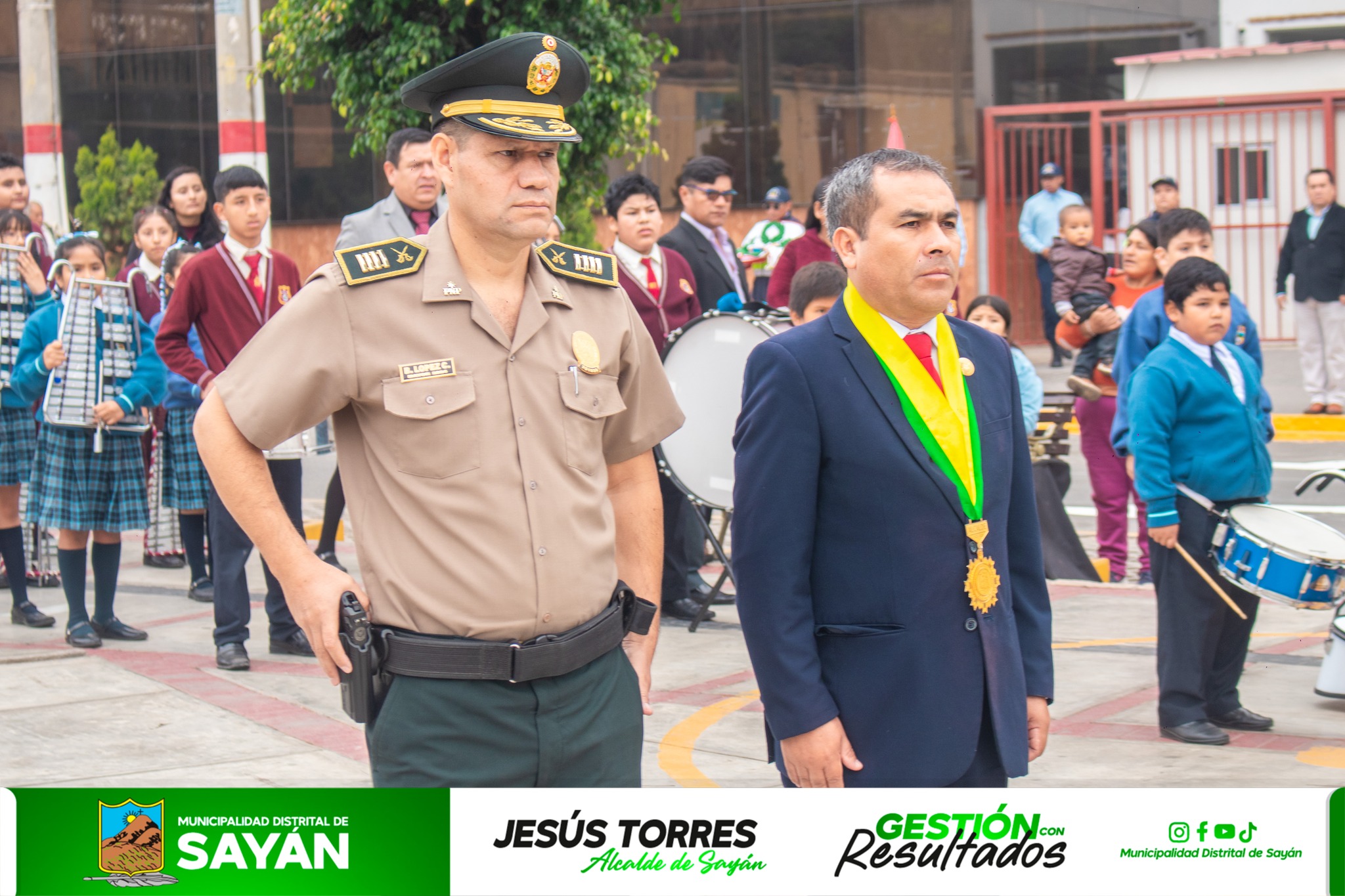 #ActoCívico SAYÁN CONMEMORA EL 145° ANIVERSARIO DE LA BATALLA DE ARICA Y RENOVACIÓN DEL JURAMENTO A LA BANDERA