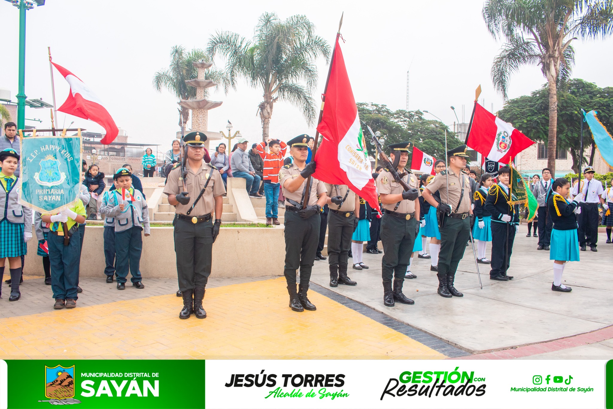 #ActoCívico SAYÁN CONMEMORA EL 145° ANIVERSARIO DE LA BATALLA DE ARICA Y RENOVACIÓN DEL JURAMENTO A LA BANDERA