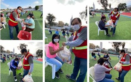 ENTREGA DE APOYO ALIMENTARIO EN EL RIMAC-