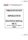 Vista preliminar de documento PRESUPUESTO OPERATIVO 2025 - OCA F 