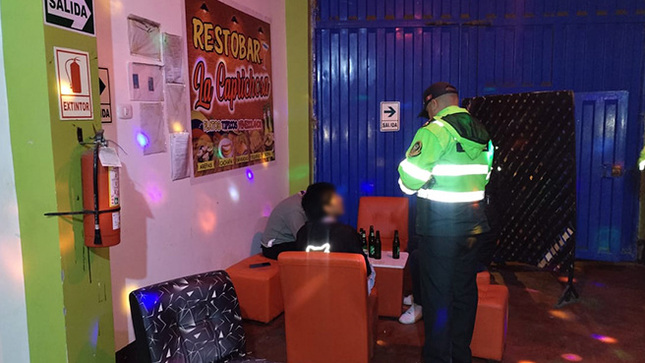 Operativo inopinados a locales nocturnos en Huarmey