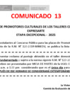 Vista preliminar de documento LUNES 9 DE JUNIO  LISTA PRELIMINAR DE TALLER DEMOSTRATIVO  -2025 PROMOTORES CULTURALES