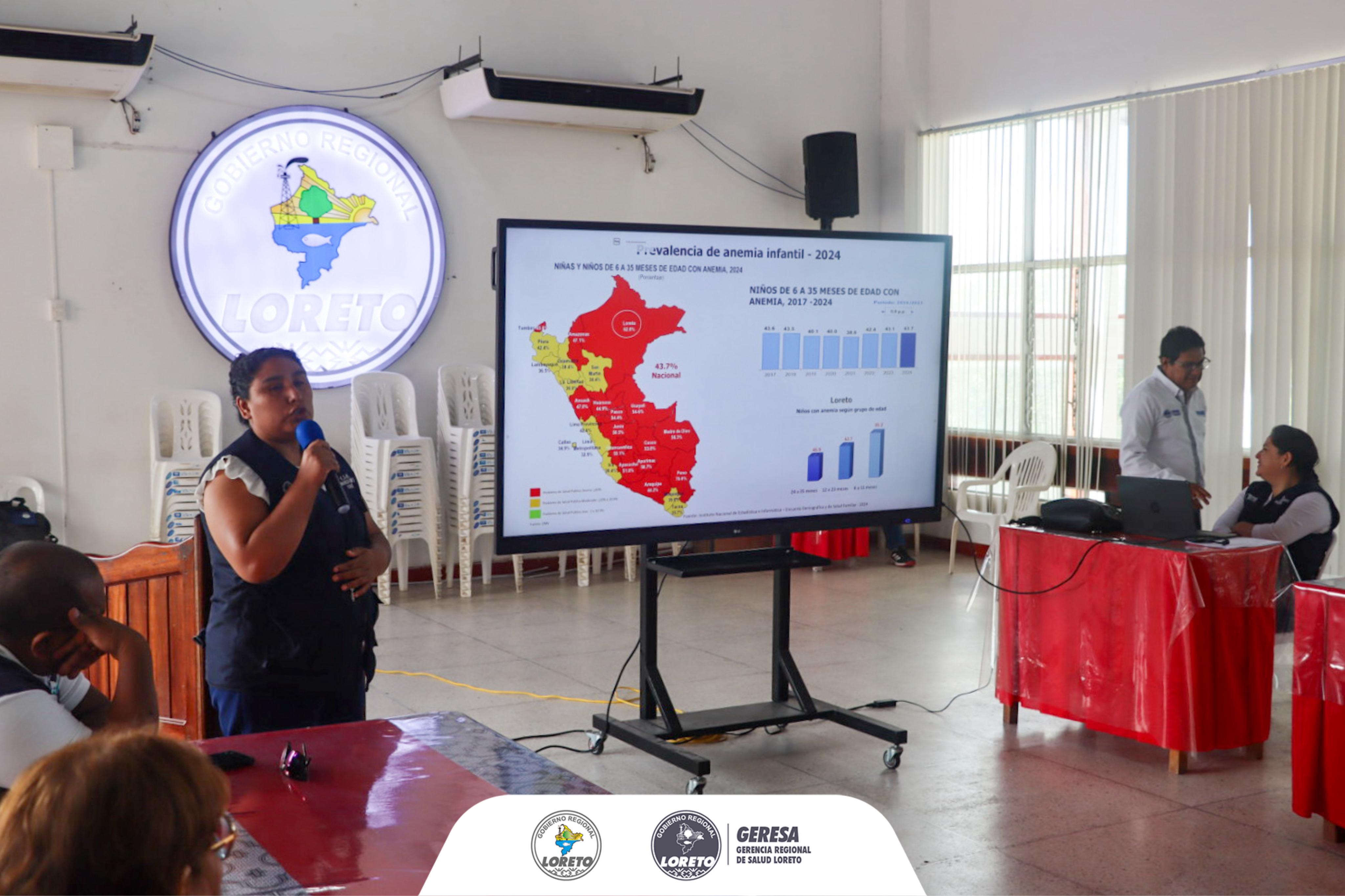 Geresa Loreto socializa plan multisectorial contra la anemia 2025–2030.