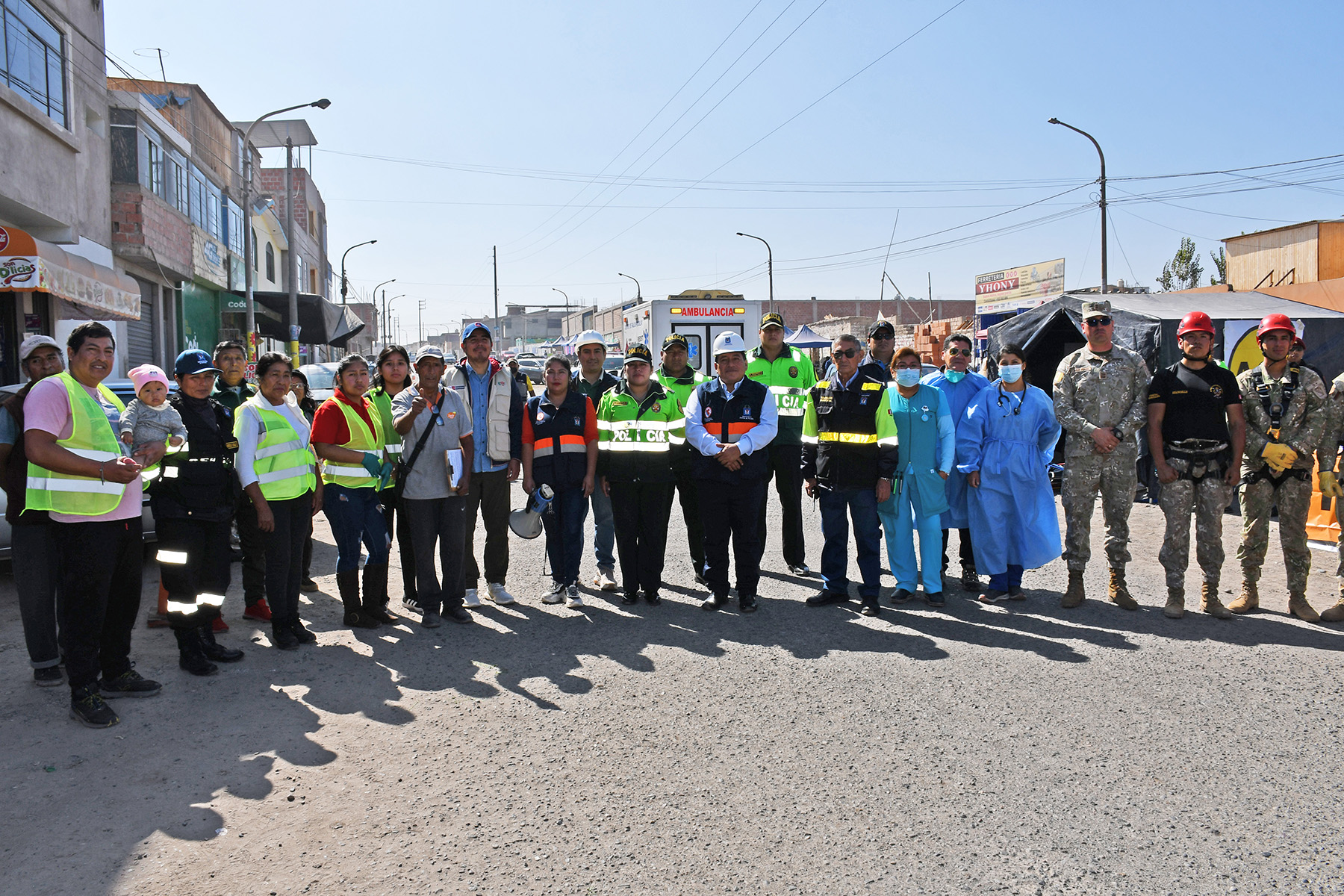 Compromiso ciudadano en Pocollay durante simulacro nacional de sismo