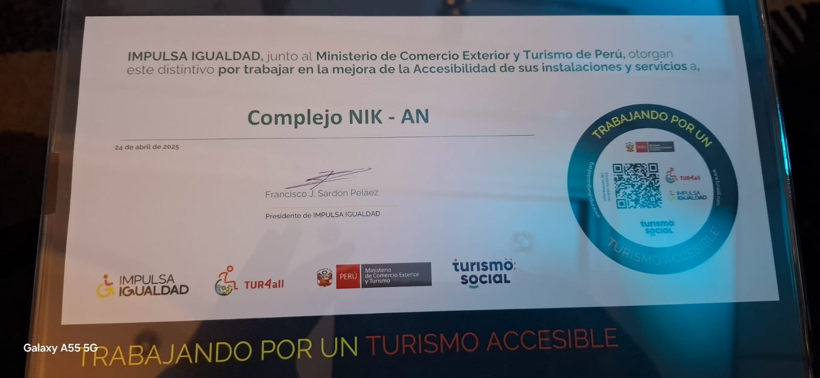 Ministerio de Cultura recibe Distintivo TUR4all