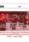 Vista preliminar de documento Reporte de la ejecución Presupuestal PP0030 a mayo 2025