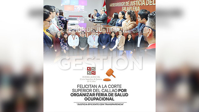 Felicitan a la Corte Superior de Justicia del Callao por organizar Feria de Salud Ocupacional