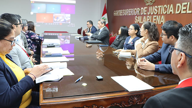 Comité de Seguridad y Salud en el Trabajo del Poder Judicial visitó a la Corte Superior de Justicia del Callao para monitorear acciones