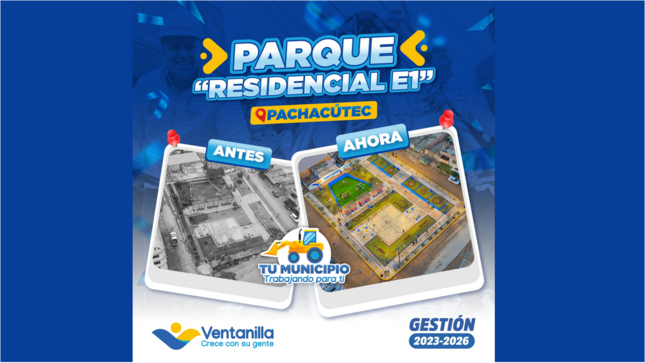 Vecinos del Grupo E1 ya disfrutan de su parque renovado con luces LED para más seguridad. 🌳💡👨‍👩‍👧‍👦