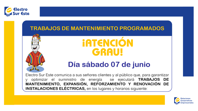Información corte programado