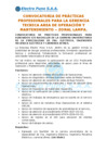 Vista preliminar de documento CONVOCATORIA DE PRÁCTICAS PROFESIONALES AREA DE OPERACION Y MANTENIMIENTO ZONAL LAMPA