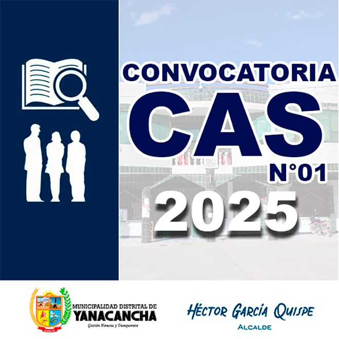 📣CONVOCATORIA CAS N°01 - 2025