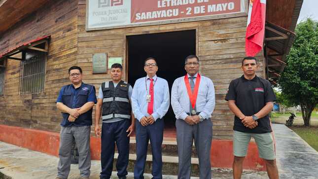 Presidente de la Corte Superior de Justicia de Ucayali visita sede judicial en la localidad de Dos de Mayo - Sarayacu (1)