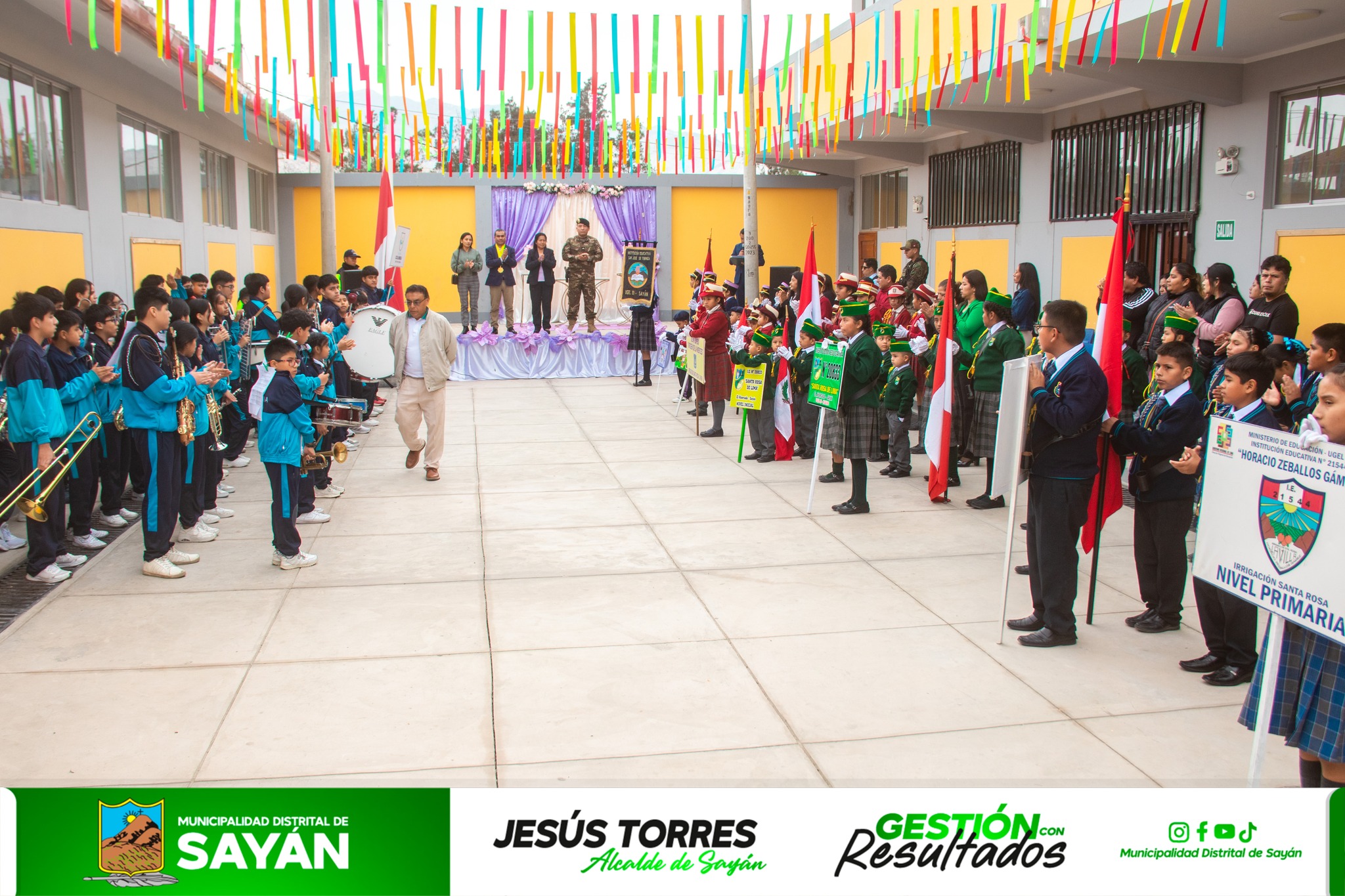 #CeremoniaProtocolar ALCALDE DE SAYÁN PARTICIPÓ EN EL 12° ANIVERSARIO DE LA I.E SAN JOSÉ DE TIWINZA