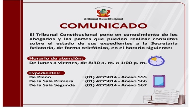 Comunicado de consulta de expedientes