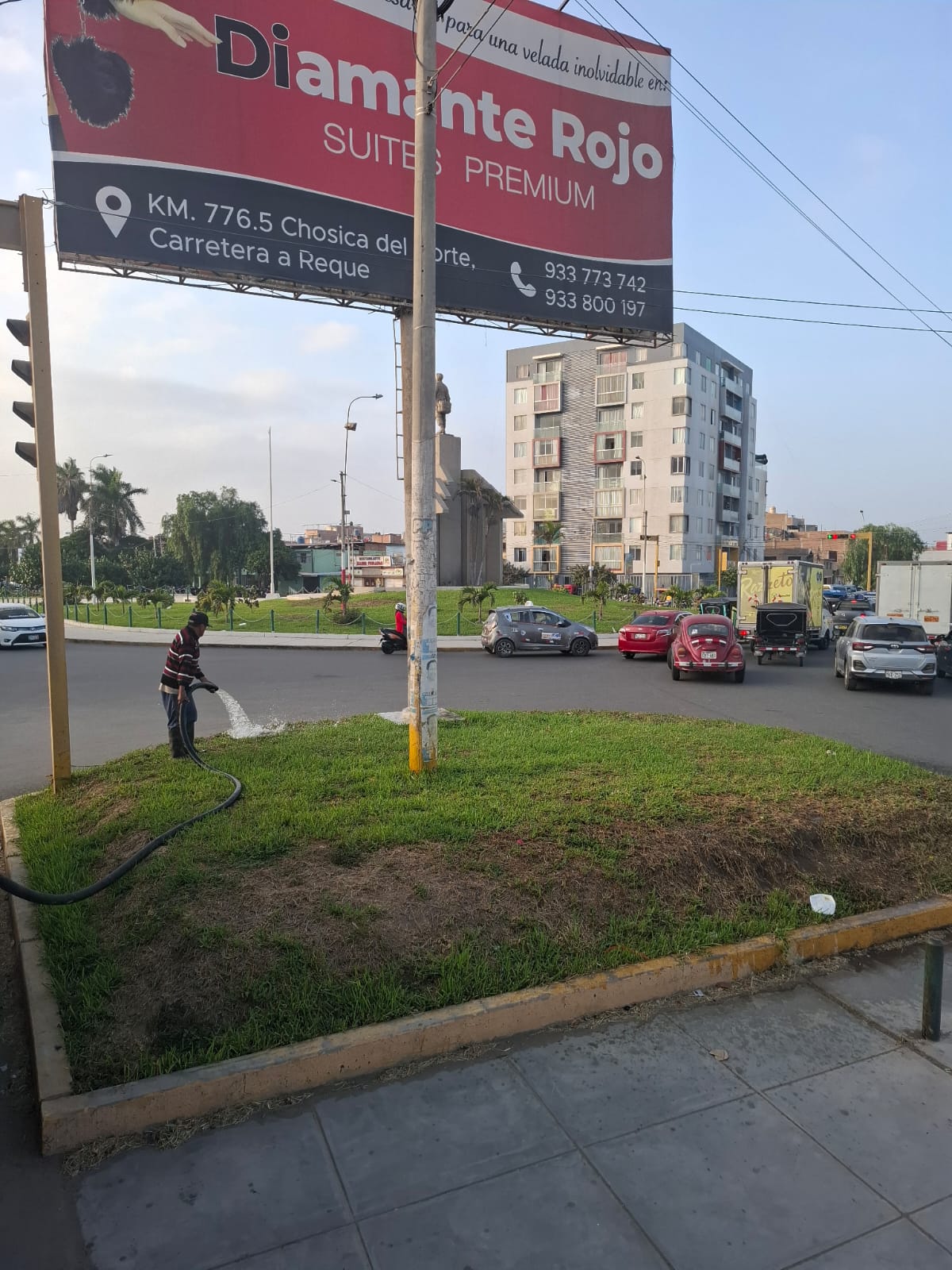 Regadío del óvalo Panamericana Norte (lado sur)