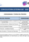 Vista preliminar de documento Cronograma Convocatoria  Externa 002-2025