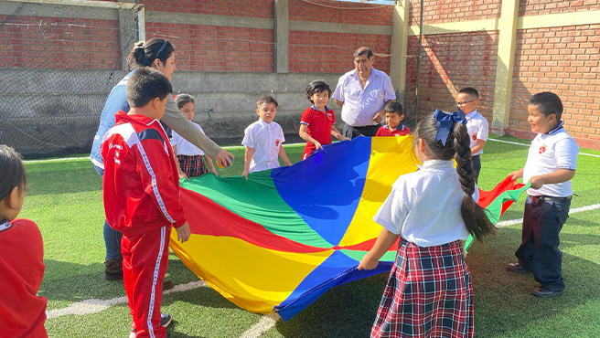 Municipalidad de Huarmey promueve compañerismo y prevención de la violencia escolar con actividades lúdicas