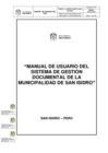 Vista preliminar de documento Manual de Usuario del Sistema de Gestión Documental de la Municipalidad de San Isidro