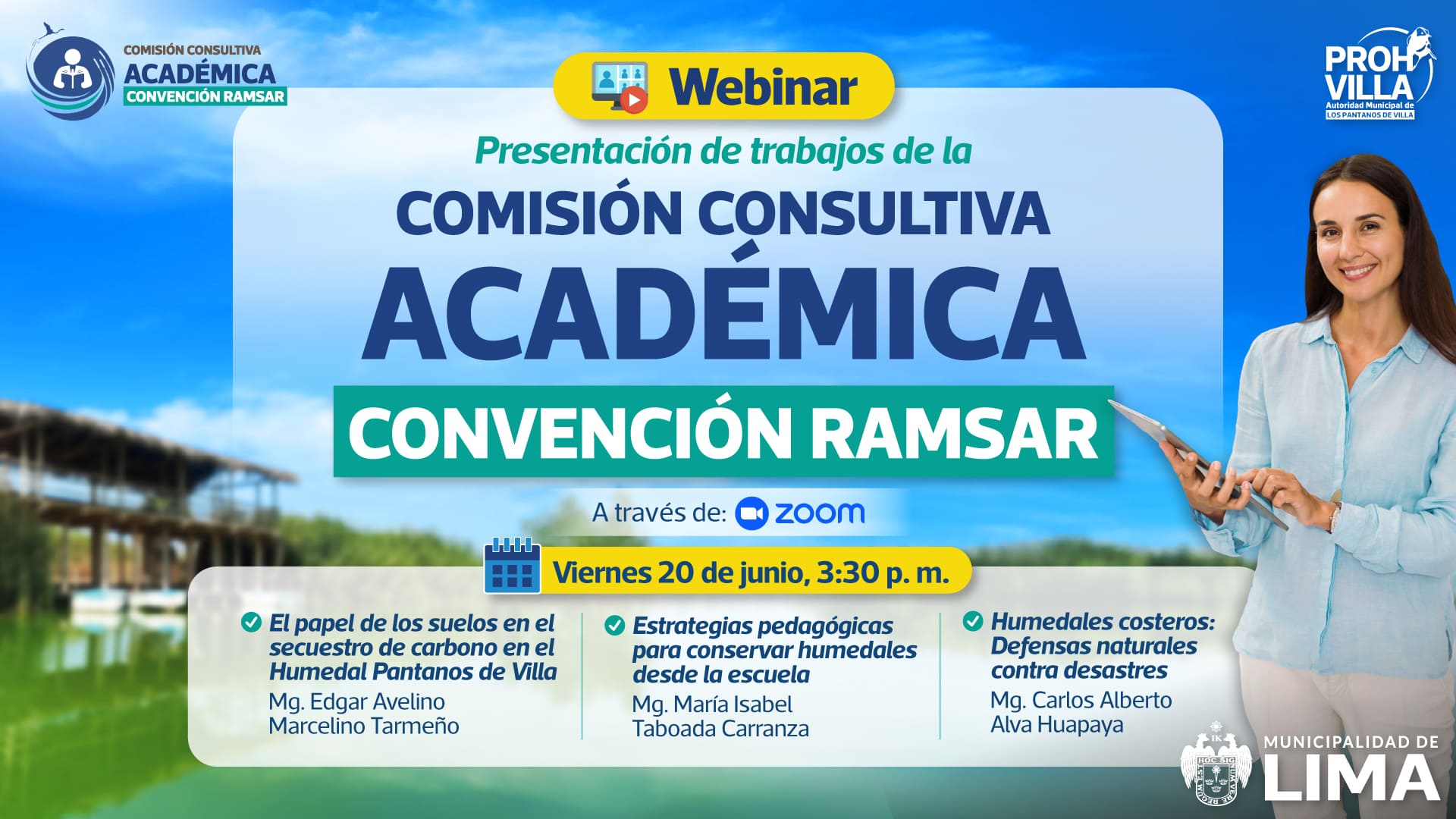Organizan webinar sobre el valor ambiental y educativo de los humedales