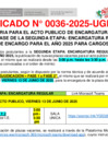 Vista preliminar de documento COMUNICADO N 36-2025-CE CONVOCATORIA ACTO PUBLICO DE ENCARGATURA - DIRECTIVOS.