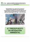 Vista preliminar de documento 6.7 PRESUPUESTO MITIGACION AMBIENTAL