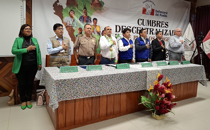 foto de la Cumbre Descentralizada de Pueblos Indígenas