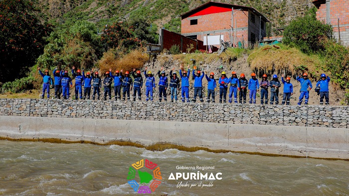 Gobierno regional de Apurímac invierte más de 76 millones en obra de defensa ribereña que protegerá a cientos de habitantes en Chalhuanca