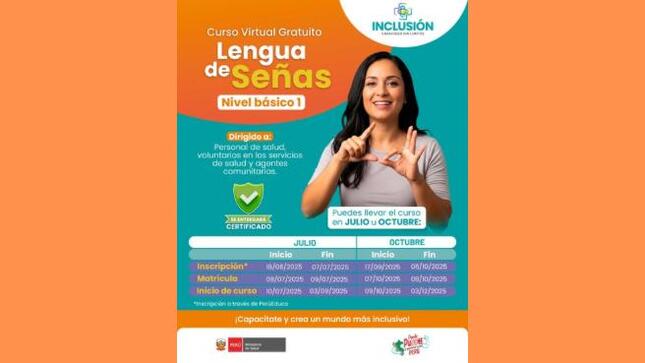 Minsa lanza curso de lengua de señas para mejorar la atención a personas con discapacidad auditiva en los servicios de salud