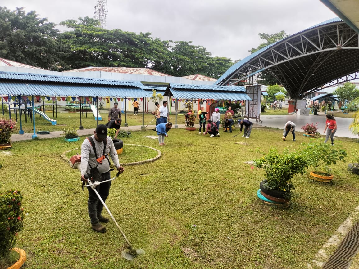 Opac realiza jornada de limpieza en la I.E. Jardín N.º 157 Victoria Barcia Bonifatti en Iquitos.