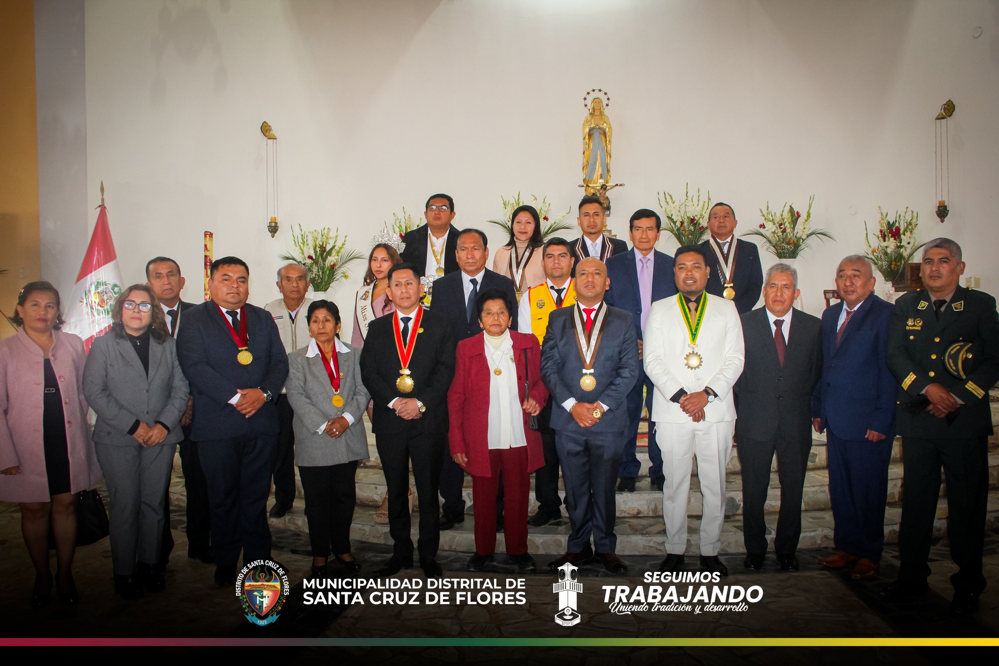 Municipalidad de Santa Cruz de Flores participa en actos protocolares por el 119.º Aniversario Patronal de San Antonio de Padua