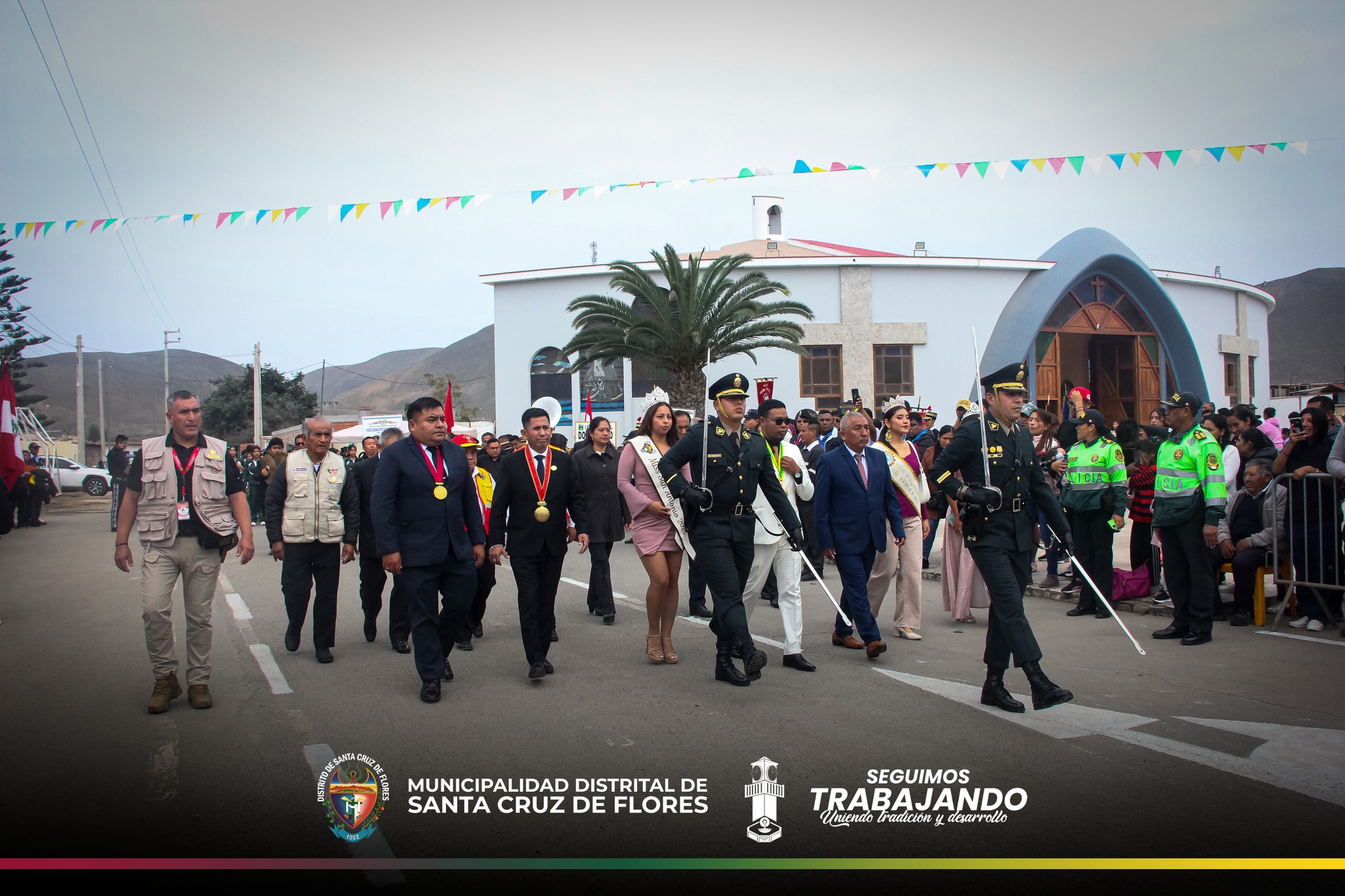 Municipalidad de Santa Cruz de Flores participa en actos protocolares por el 119.º Aniversario Patronal de San Antonio de Padua
