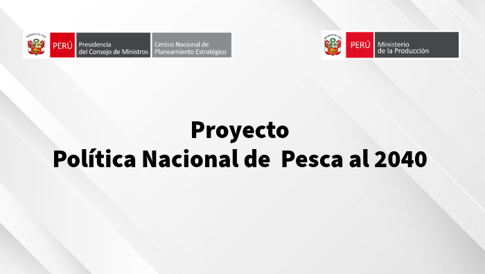 IMAGEN REFERENCIAL PROYECTO POLITICA NACIONAL DE PESCA AL 2040