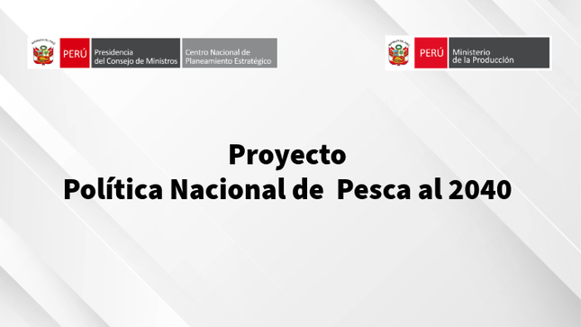 IMAGEN REFERENCIAL PROYECTO POLITICA NACIONAL DE PESCA AL 2040