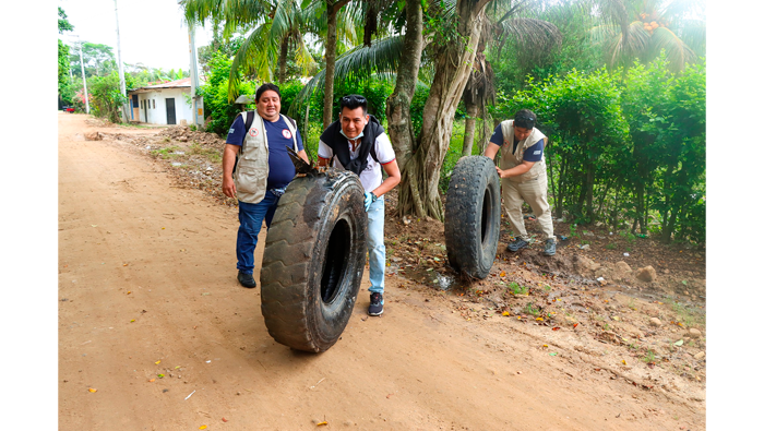 Con gran Γ©xito se realizΓ³ la segunda CampaΓ±a de recojo y eliminaciΓ³n de criaderos del Aedes Aegypti.