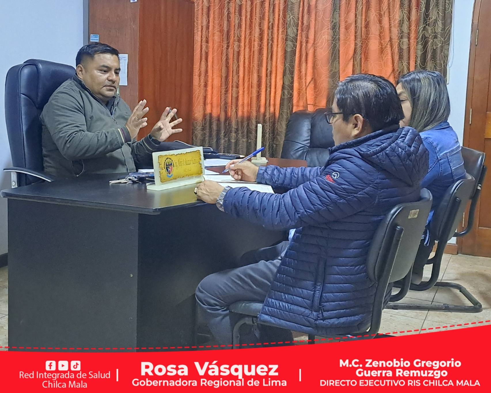 Director Ejecutivo de la RIS Chilca Mala sostiene reunión con el alcalde de la municipalidad distrital de Santa Cruz de Flores