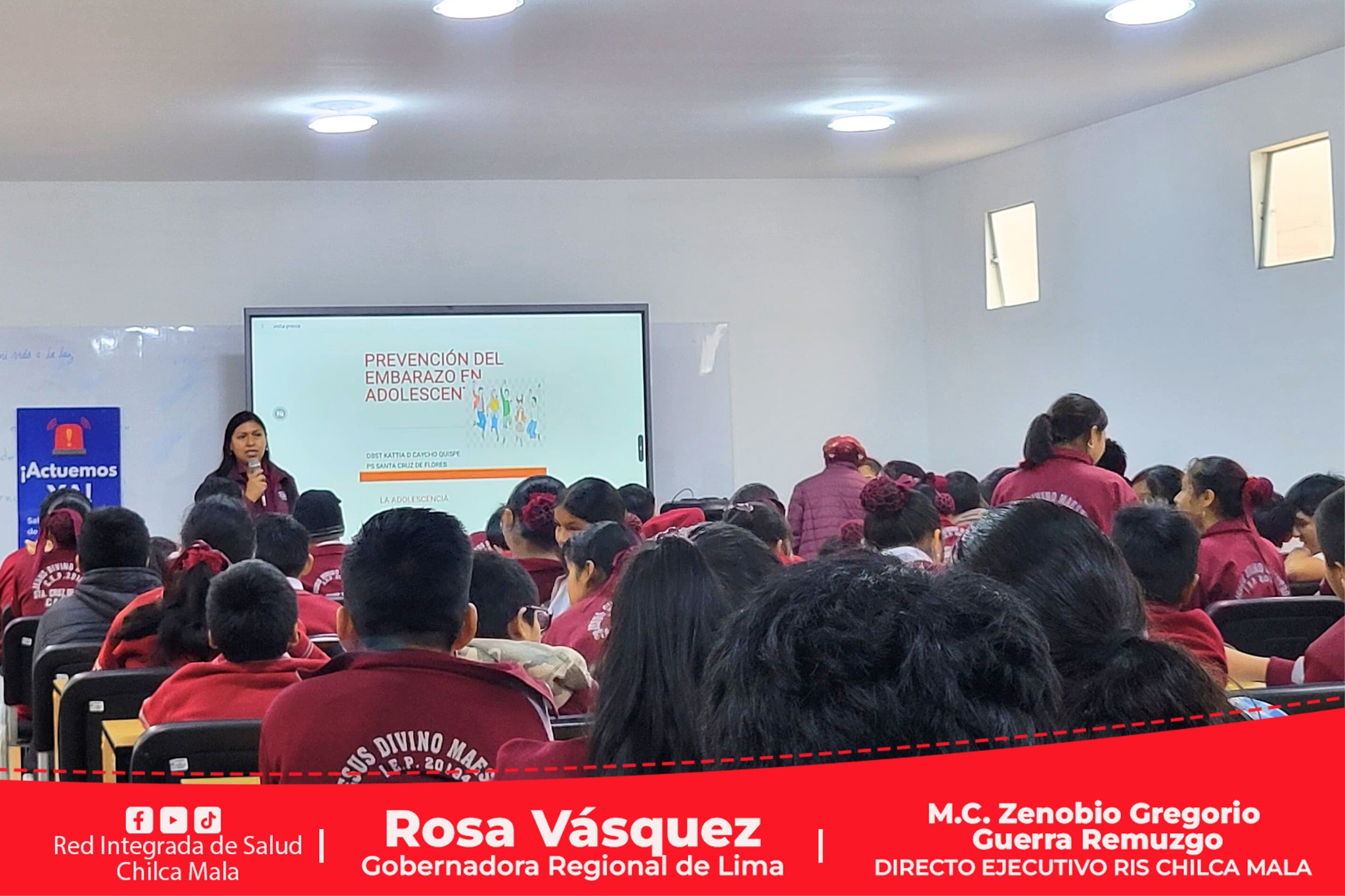 Puesto de Salud de Santa Cruz de Flores llevó a cabo un importante conversatorio dirigido a los estudiantes de la I.E. Nº20194 JDM