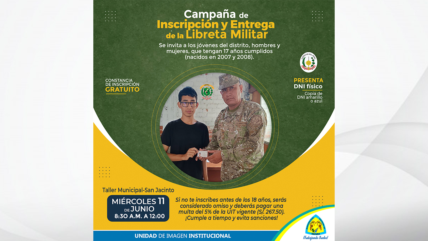 Campaรฑa de Entrega e Inscripciรณn de Libreta Militar